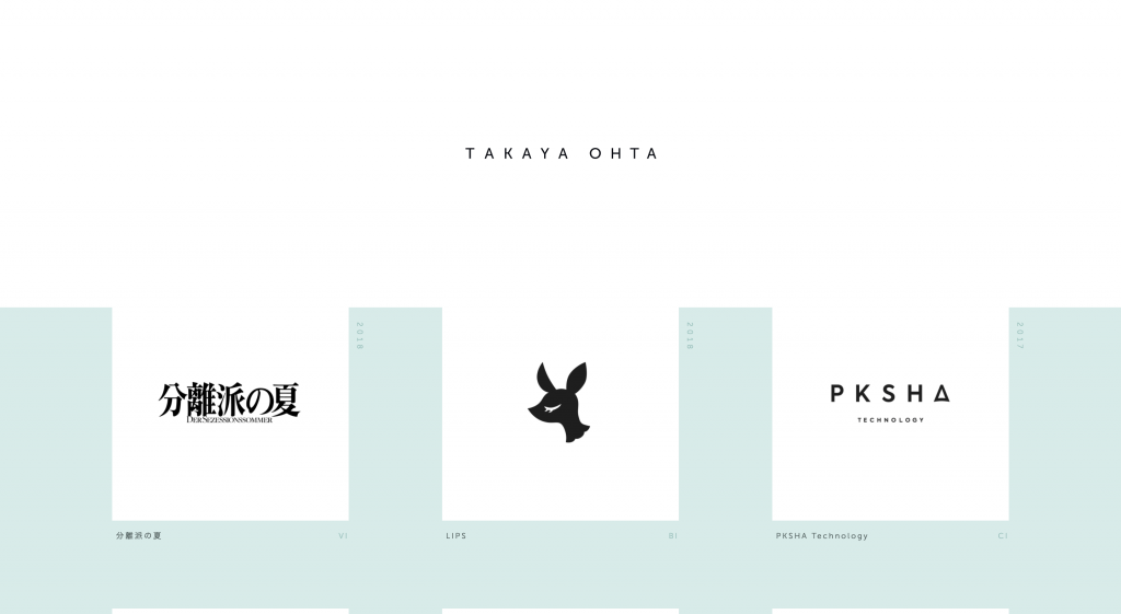 TAKAYA OHTAのポートフォリオサイトトップページのイメージ画像です。